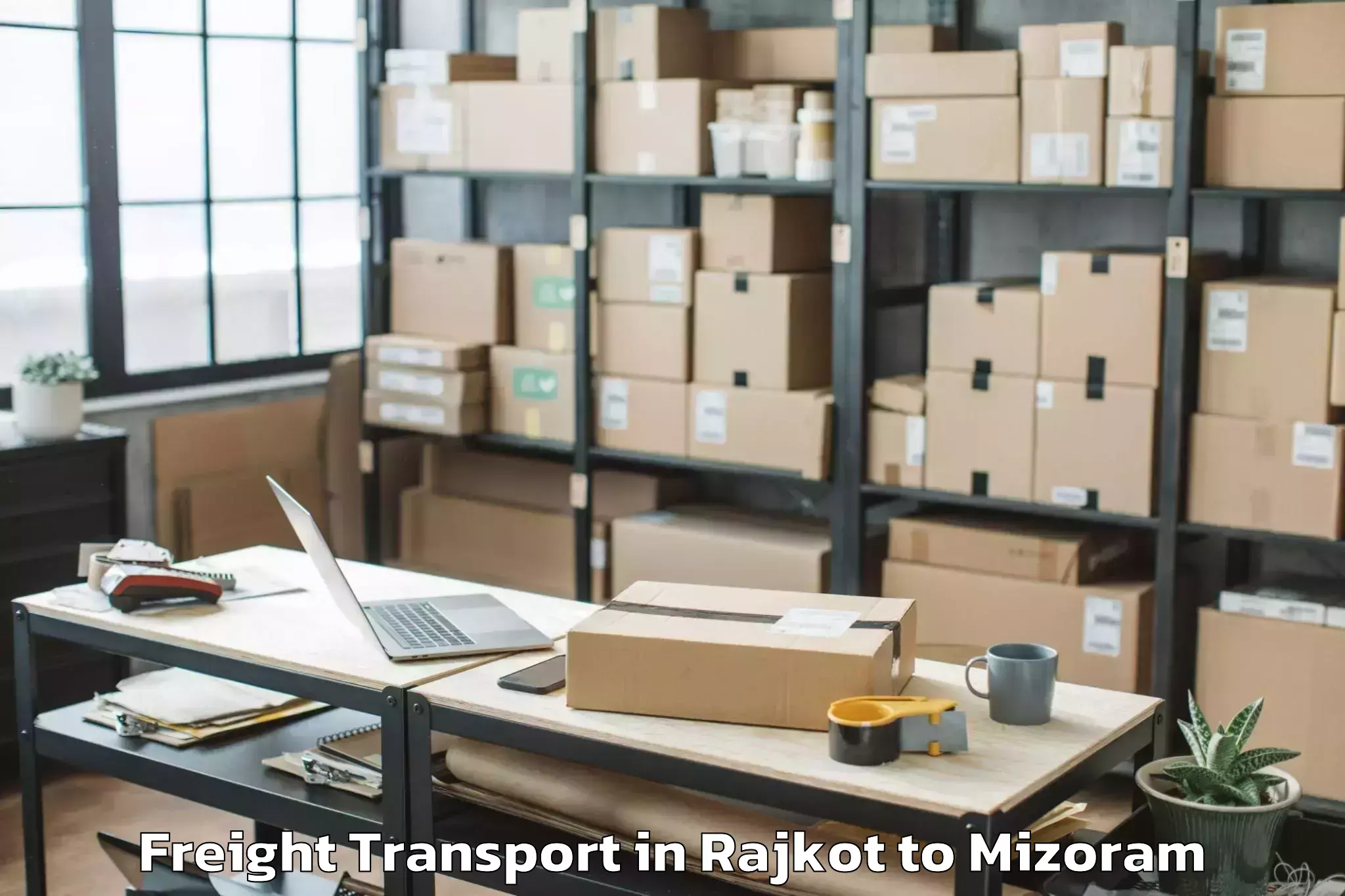 Comprehensive Rajkot to Saitlaw Freight Transport